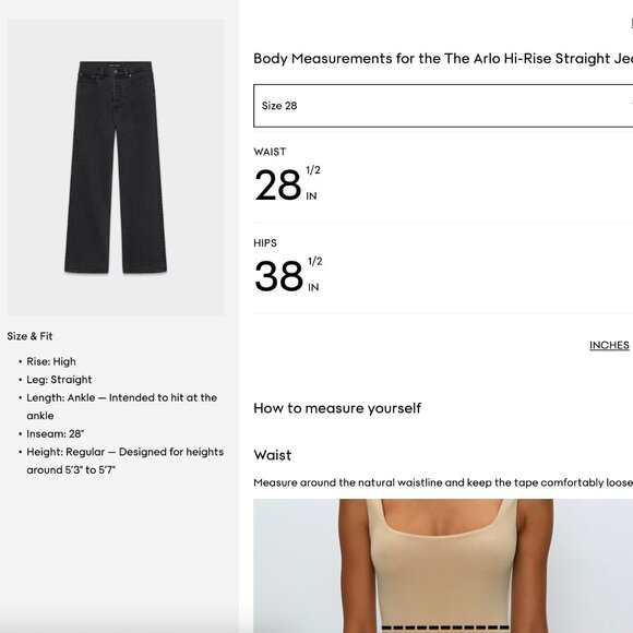 Denim Forum | The Arlo High Rise Straight Leg Jeans | Size 28/28L | Black - Picture 15 of 15